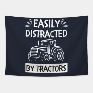 Funny farmer Easily distracted by tractors Tapestry