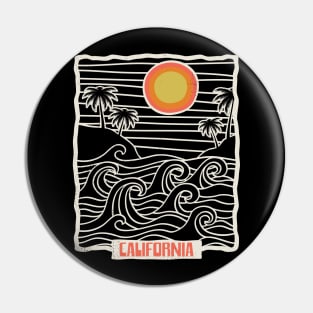 California Surfing Pin