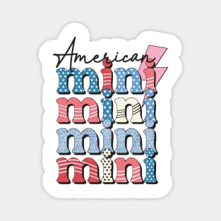 American retro Mini red white blue mama Magnet