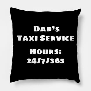 Dad's Taxi (White) Pillow