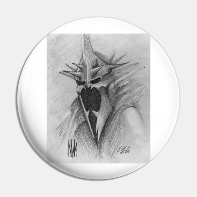 Witch King (Black and White) Pin by nickmelia18