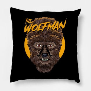 vintage the wolfman Pillow