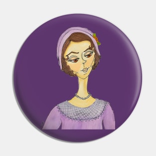 1930s Girl in a Cloche Pin