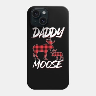 Red Plaid Daddy Moose Matching Family Pajama Christmas Gift Phone Case