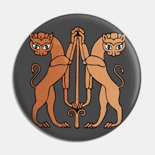 Mycenaean Lions Pin