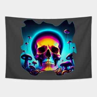 Skull and mushroom Tapestry