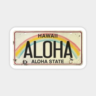 Aloha Vintage Hawaii License Plate Magnet