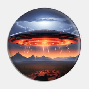 Flying Saucer UFO Sighting Pin