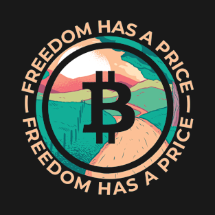 Bitcoin Landscape Design I Freedom Bitcoin T-Shirt