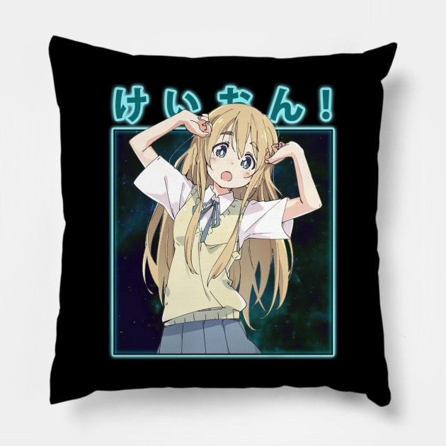 The K-on! Music Club Harmonizing Friendship and Melodies Tee Pillow by NinaMcconnell