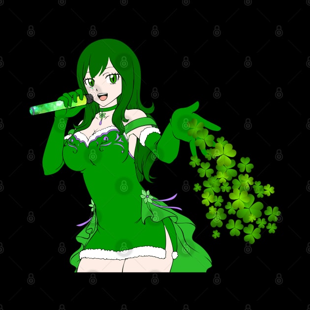 St Patricks Day Girl Anime women dress by Pannolinno