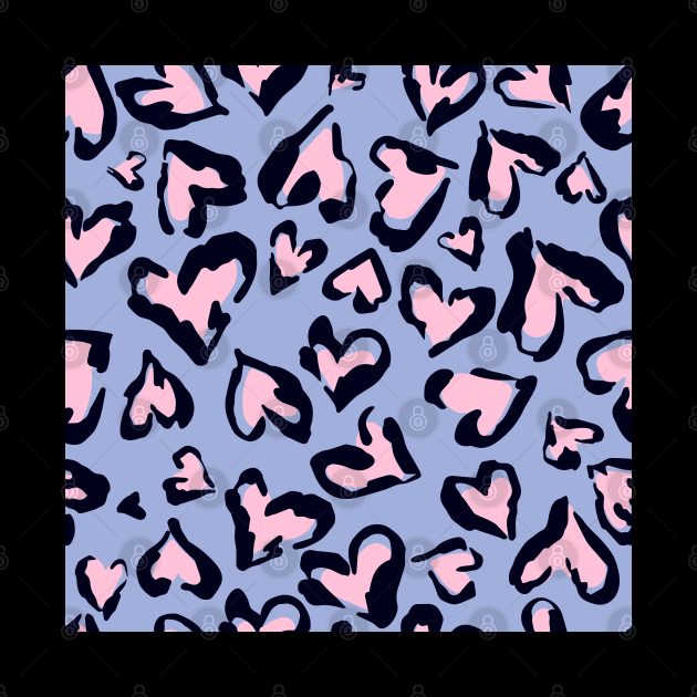 Cute Leopard Heart Pattern Print by Made In Kush