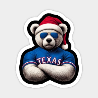 Texas Rangers Christmas Magnet