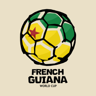 French Guiana Football Country Flag T-Shirt