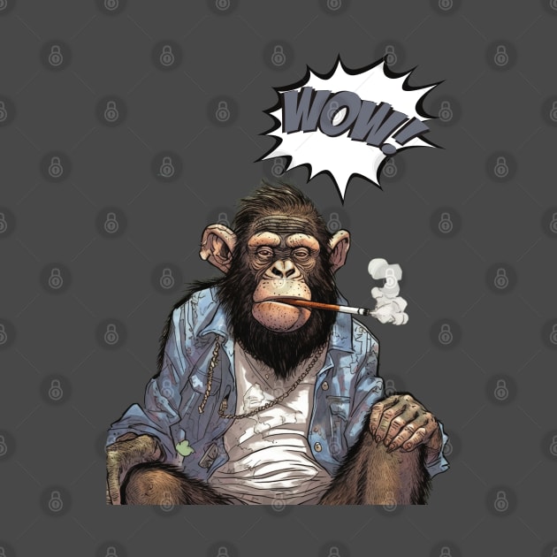 Stoned Monkey Wow Monkey Thoughts by FrogandFog