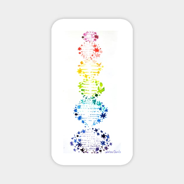 Colorful rainbow DNA Magnet by CORinAZONe