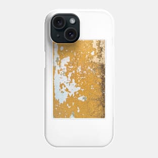 Texture of old yellow concrete wall for background. Cracked concrete wall. Phone Case