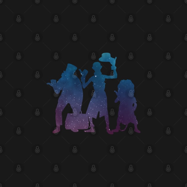 Hitchhiking Ghosts Silhouette Night Sky by FandomTrading