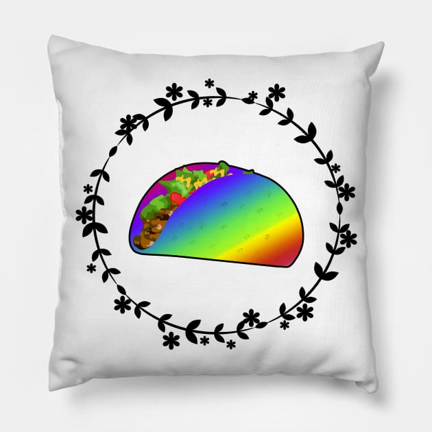 Rainbow Taco Pillow by LunaMay