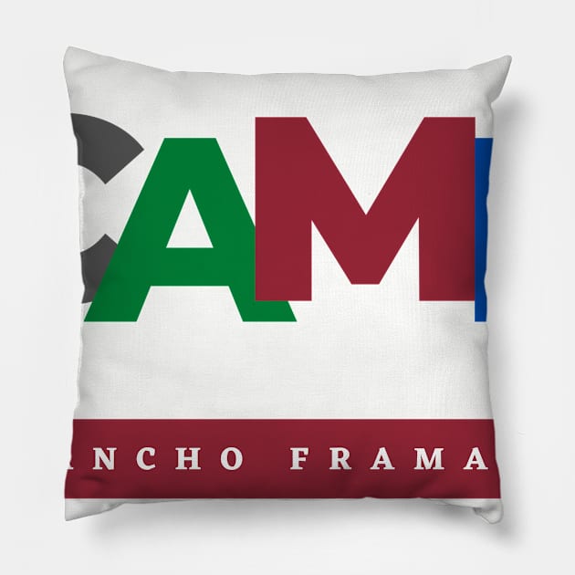 Camp Color Pillow by Camp Rancho Merch