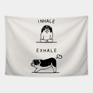 Inhale Exhale St. Bernard Tapestry