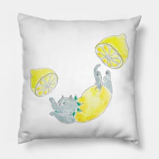 Lemon Cat Pillow