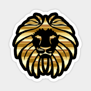 GOLDEN LION HEAD Magnet