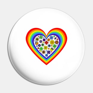 Rainbow Heart Pin