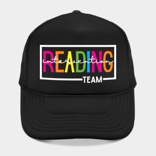 School Reading Intervention Team Funny Reading Teacher Hat