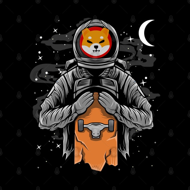 Astronaut Skate Shiba Inu Coin To The Moon Crypto Token Shib Army Cryptocurrency Wallet HODL Birthday Gift For Men Women by Thingking About