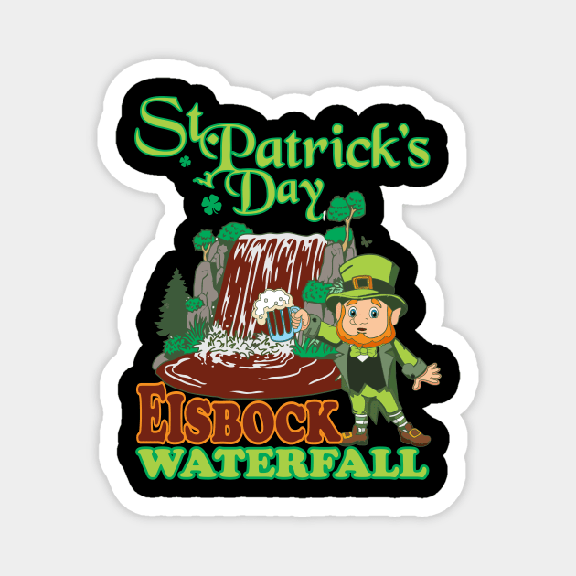 St Patricks Day Eisbock Waterfall Magnet by rafaelwolf