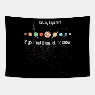 I Lost My Keys Here Solar System Tapestry