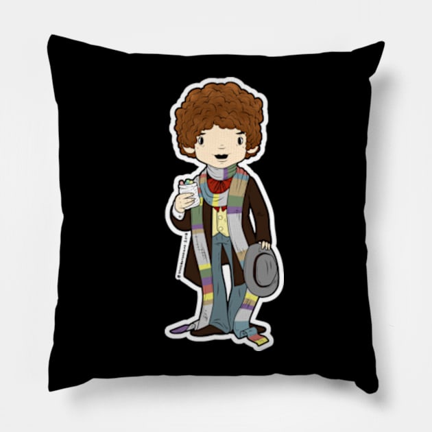 4th Doctor Pillow by SpacebatDesigns 