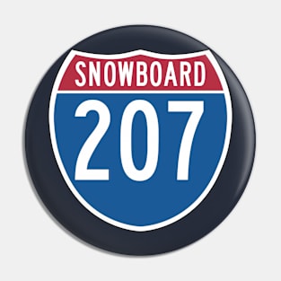 Snowboard Maine Pin