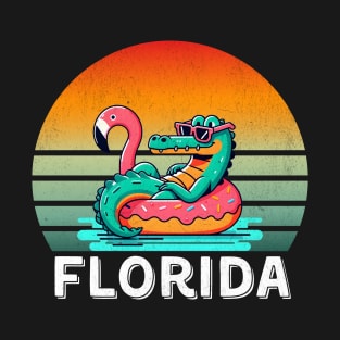 Chillin' Gator - Florida Beach Vibes T-Shirt