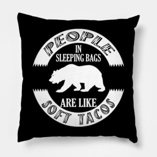 Camping Grizzly Bear Soft Taco Pillow