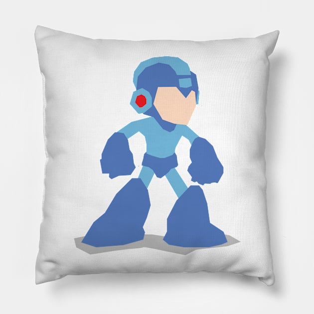 Mega Man - Minimalist Pillow by Fadelias