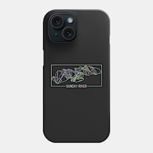 Sunday River Colored Trail Map Phone Case