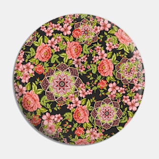 Flowers with mandala motifs Pin