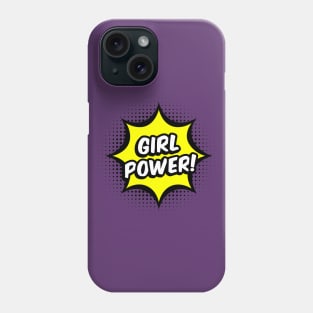 Girl Power! - Yellow comic style - L Phone Case