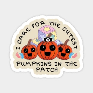 I Care For The Cutest Pumpkins In The Patch (Pastel Orange) Magnet