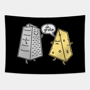 Oh Grate Cheese & Grater Cute Food Humor Tapestry