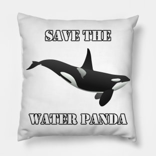 Save the Water Panda Pillow