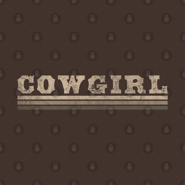 Cowgirl Vintage Western by OrangeMonkeyArt