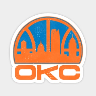 OKC Basketball Skyline Magnet