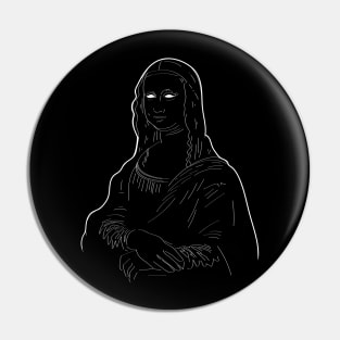 Mona White Eyes Pin