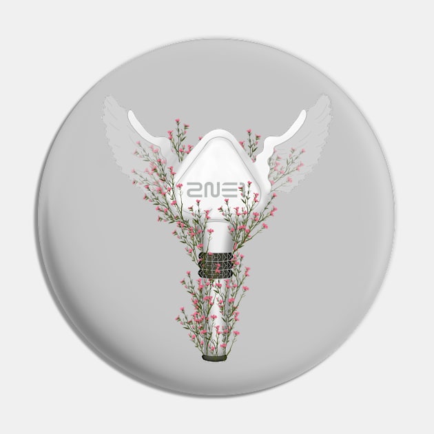 2NE1 Floral Lightstick Pin by RetroAttic