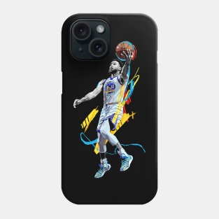 Stephen Curry Lay Up Black and White Phone Case