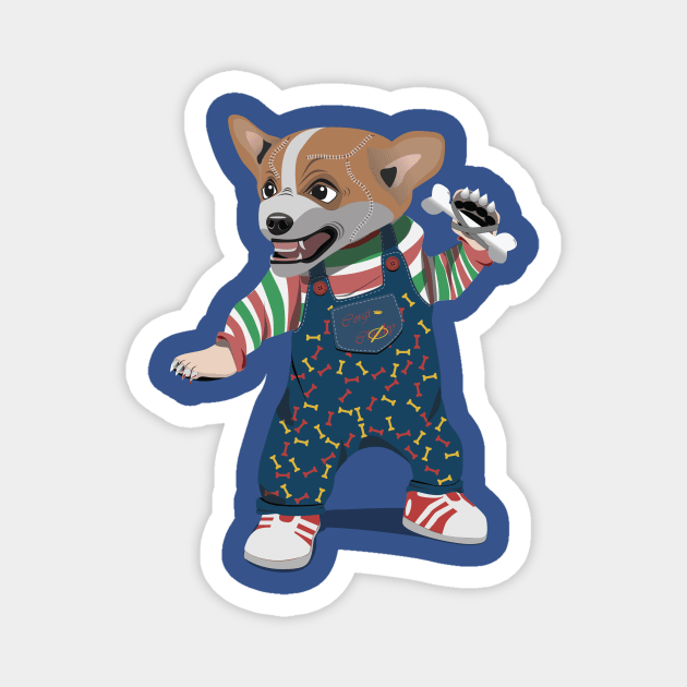 Corgi no Chucky Magnet by Kanom-Tom