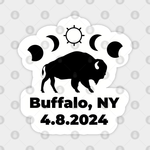 Total Solar Eclipse Buffalo NY 2024 Magnet by KatelynDavisArt